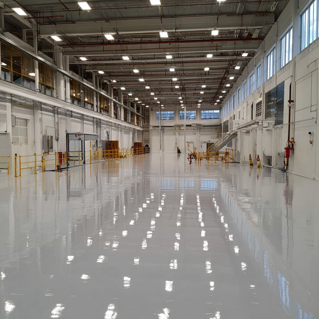 epoxy resin floors warehouse unit